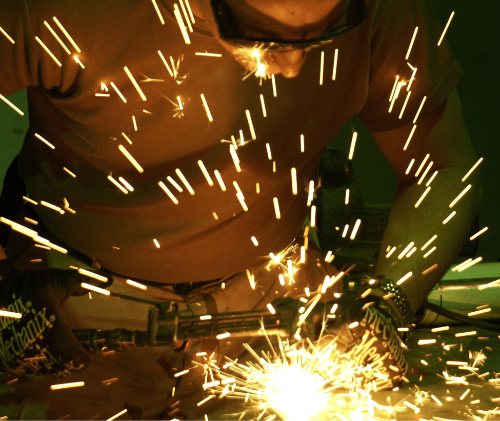 sparks from work tool 